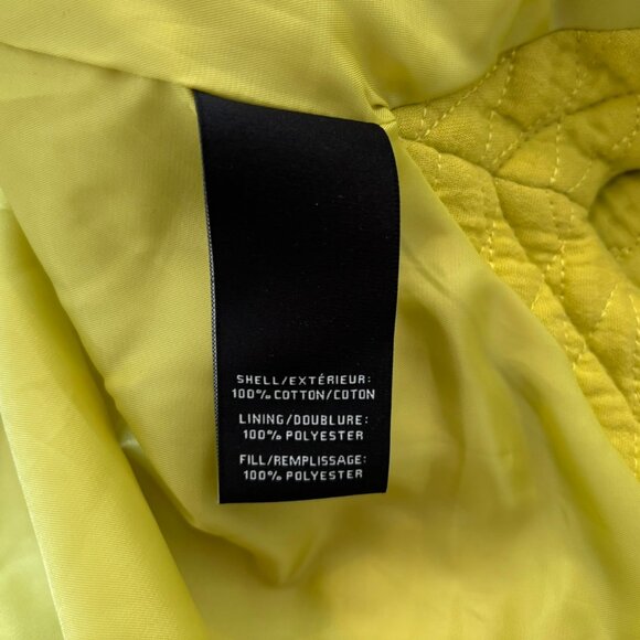 7 For All Mankind Chartreuse Quilted Cropped Jacket - Size M - New with Tags - Picture 5 of 6